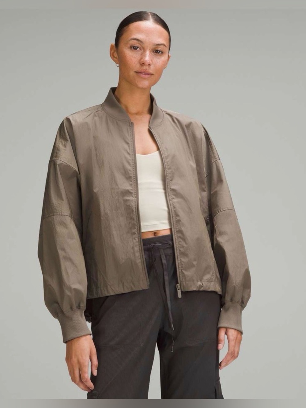 Lululemon Lightweight Hem-Cinch Bomber Jacket in Nomad